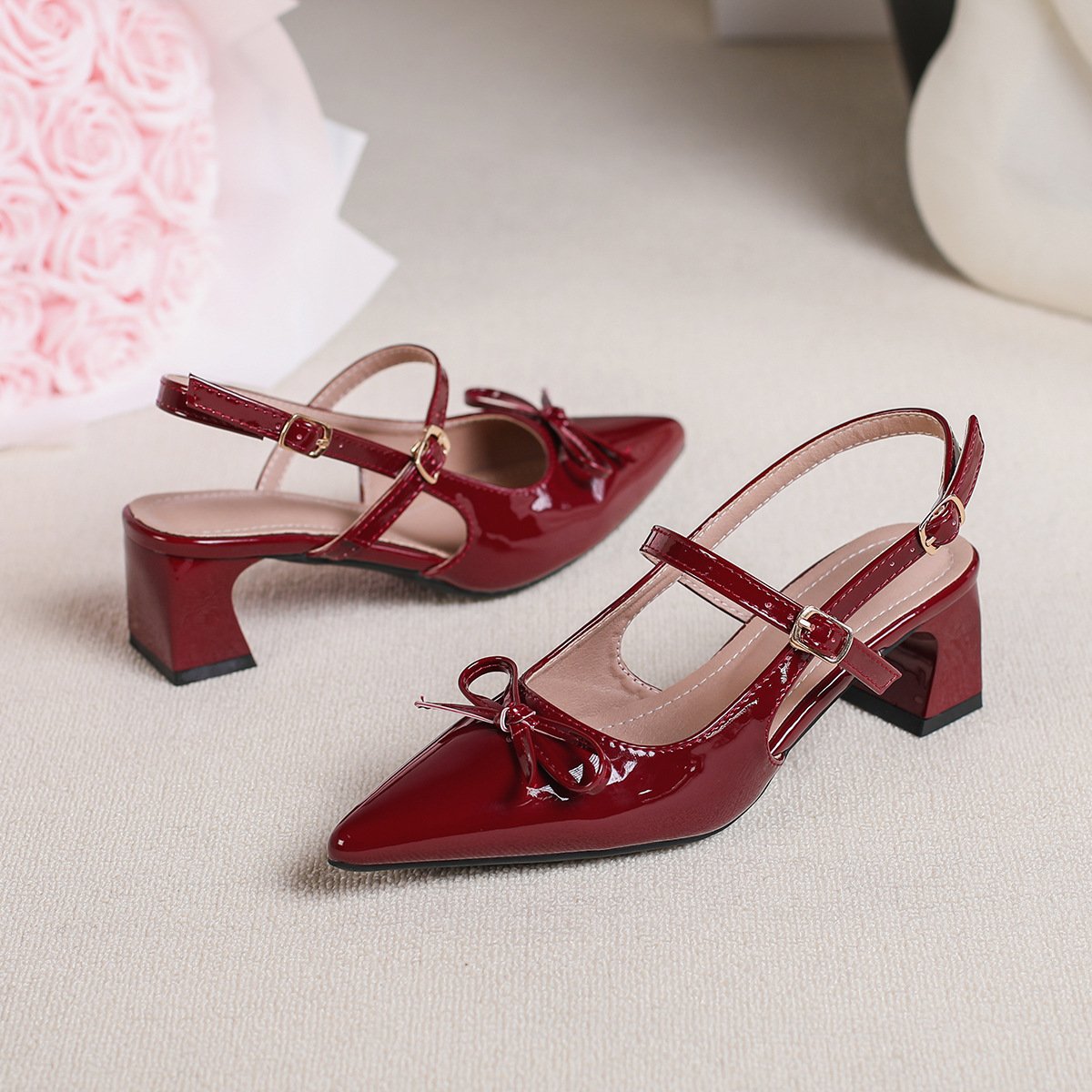 Korean Daily Wear Bow Mid-heels Woman Fashion 2026 - Image 7