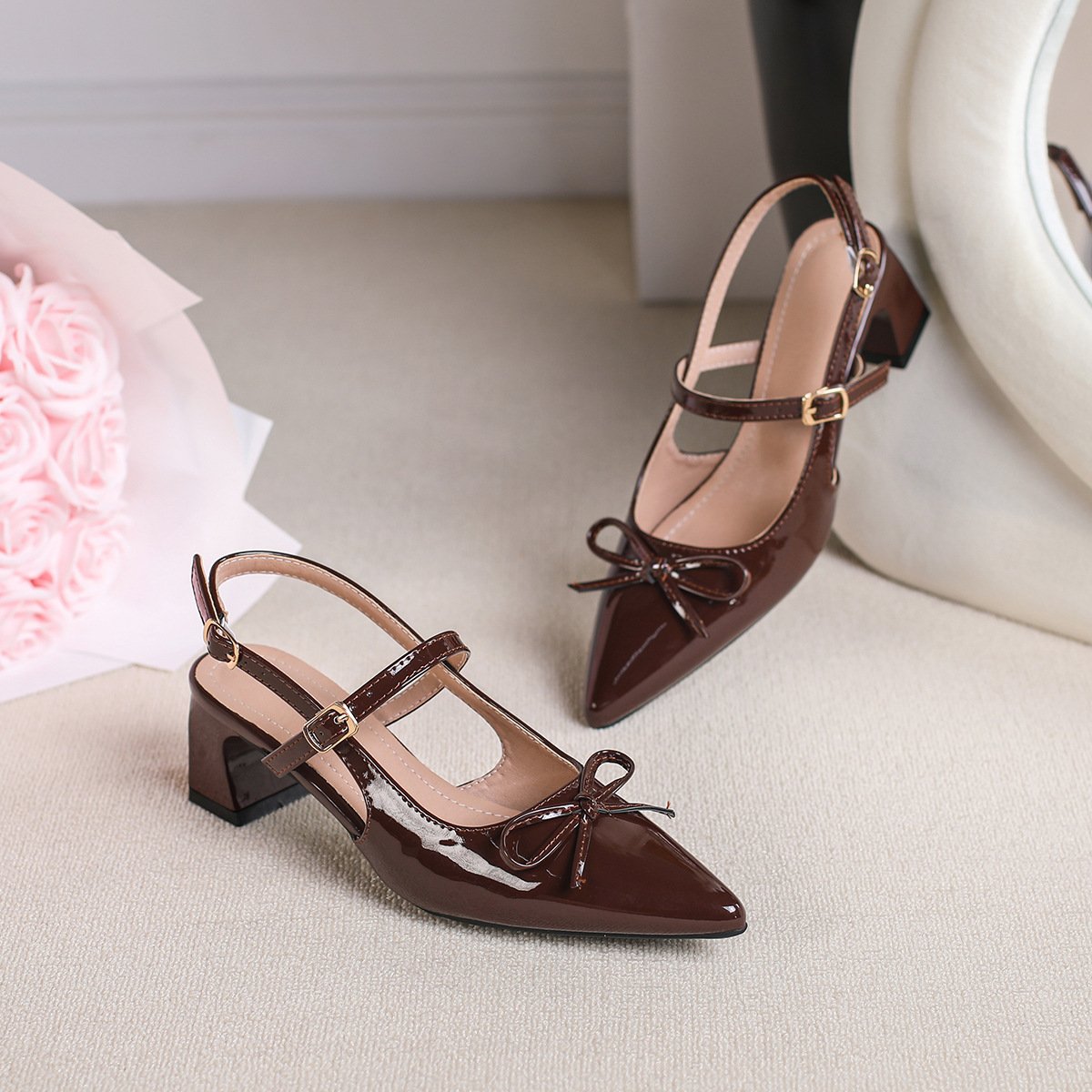 Korean Daily Wear Bow Mid-heels Woman Fashion 2026 - Image 5