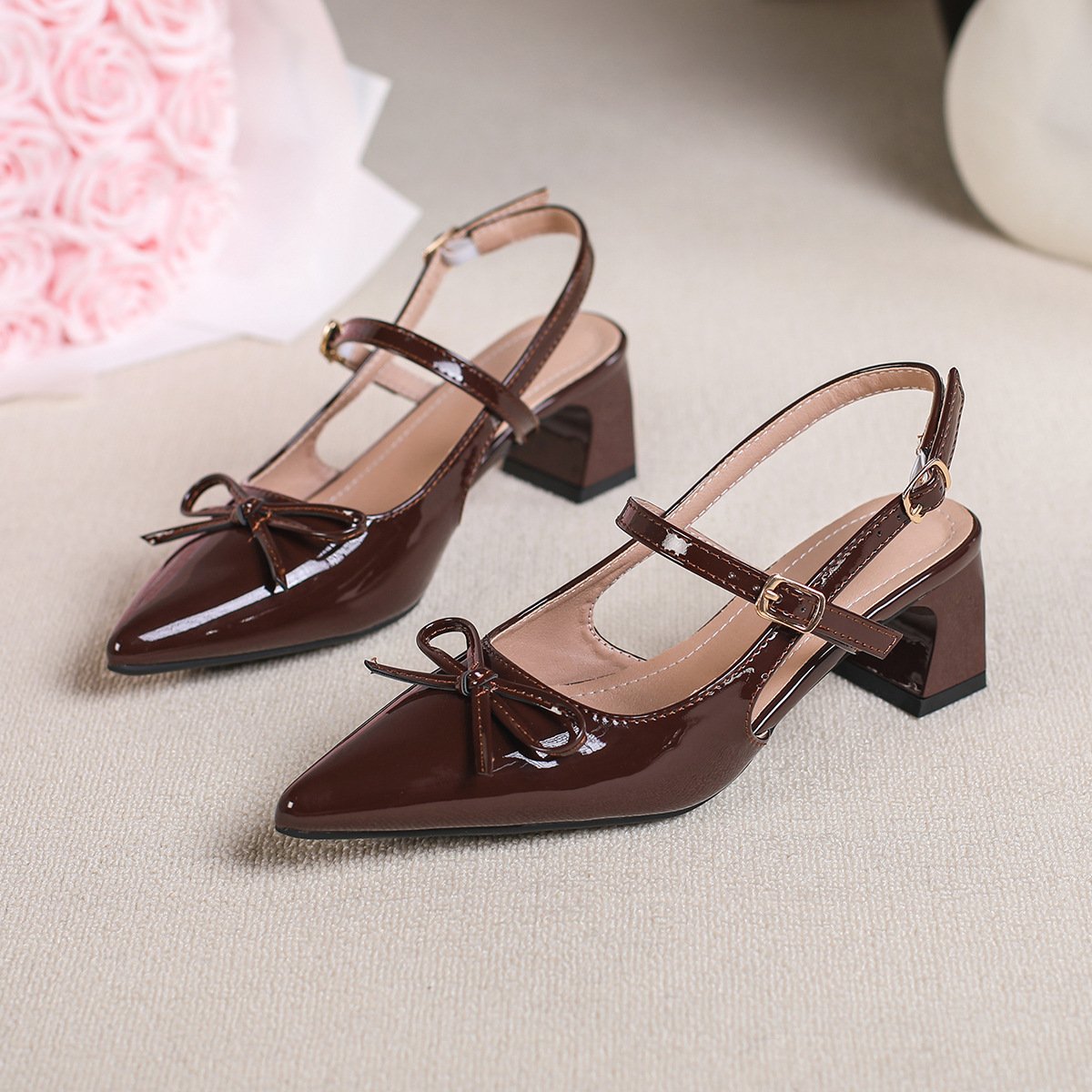 Korean Daily Wear Bow Mid-heels Woman Fashion 2026 - Image 35