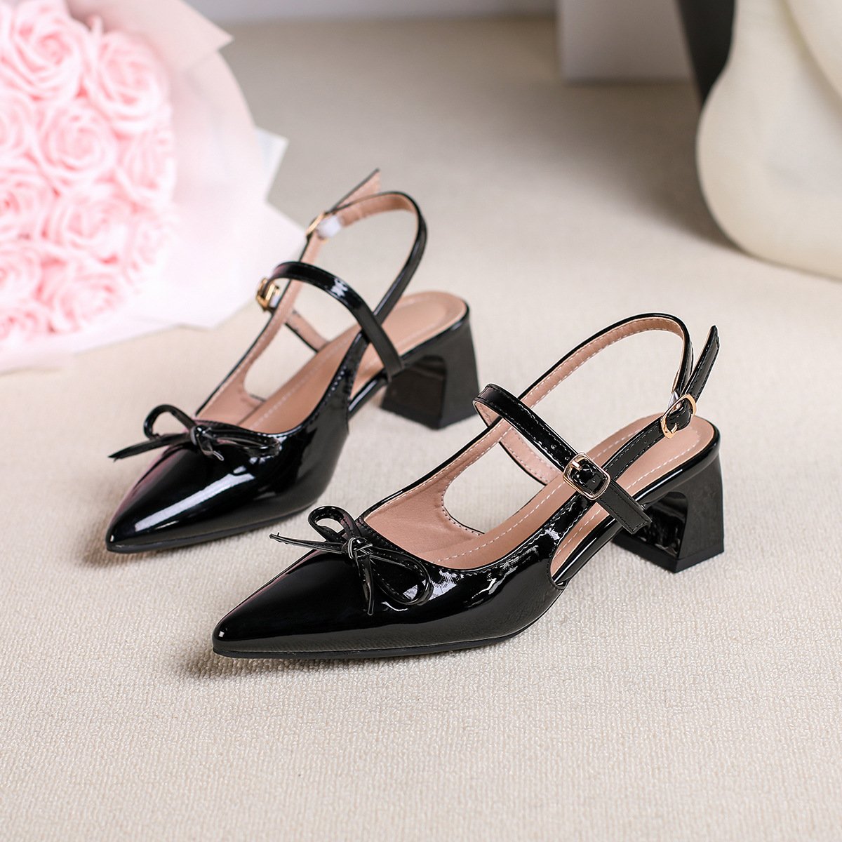 Korean Daily Wear Bow Mid-heels Woman Fashion 2026 - Image 4